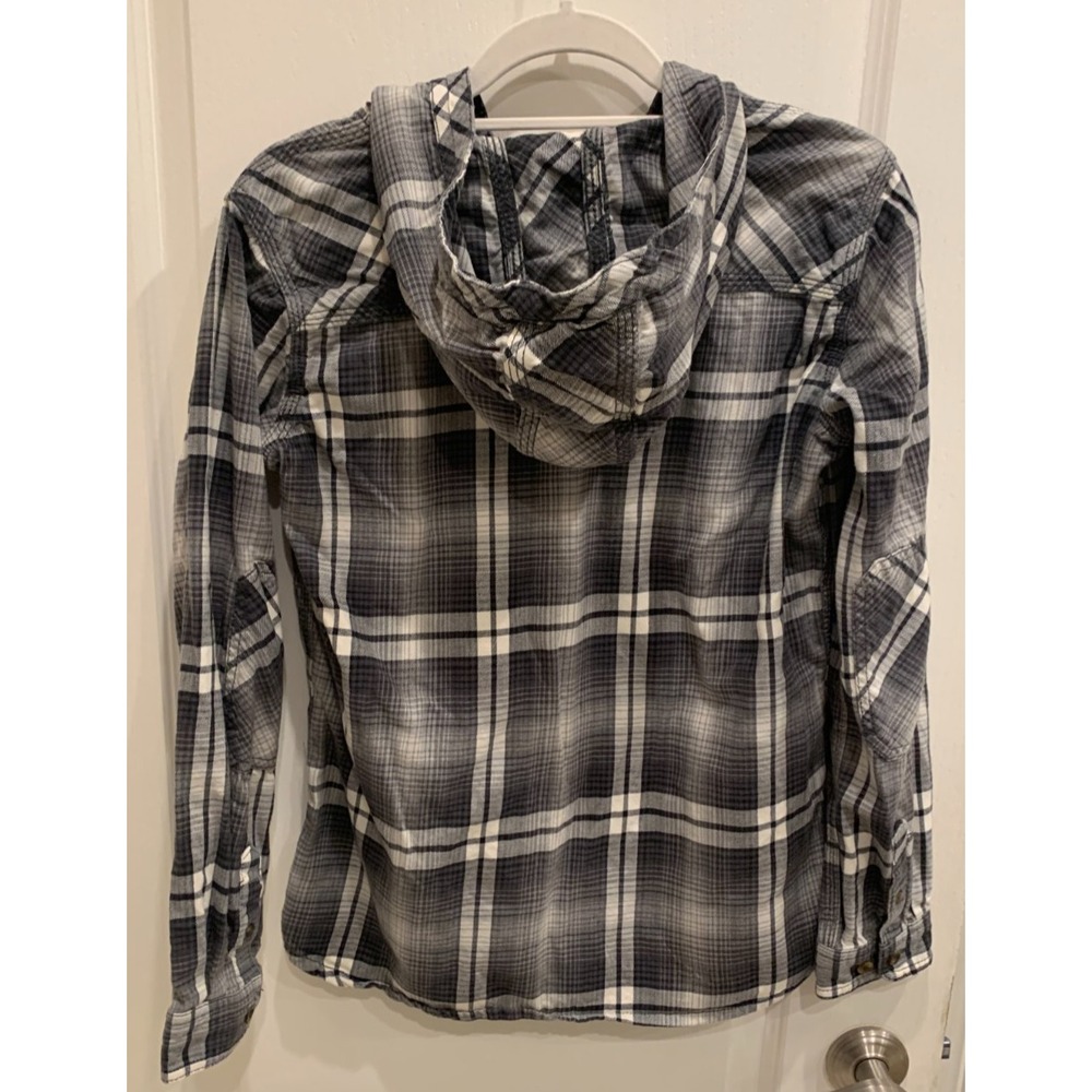 Carhartt Hoodie Checkered Blue‎ Gray Sz XS (0/2) - Picture 2 of 3